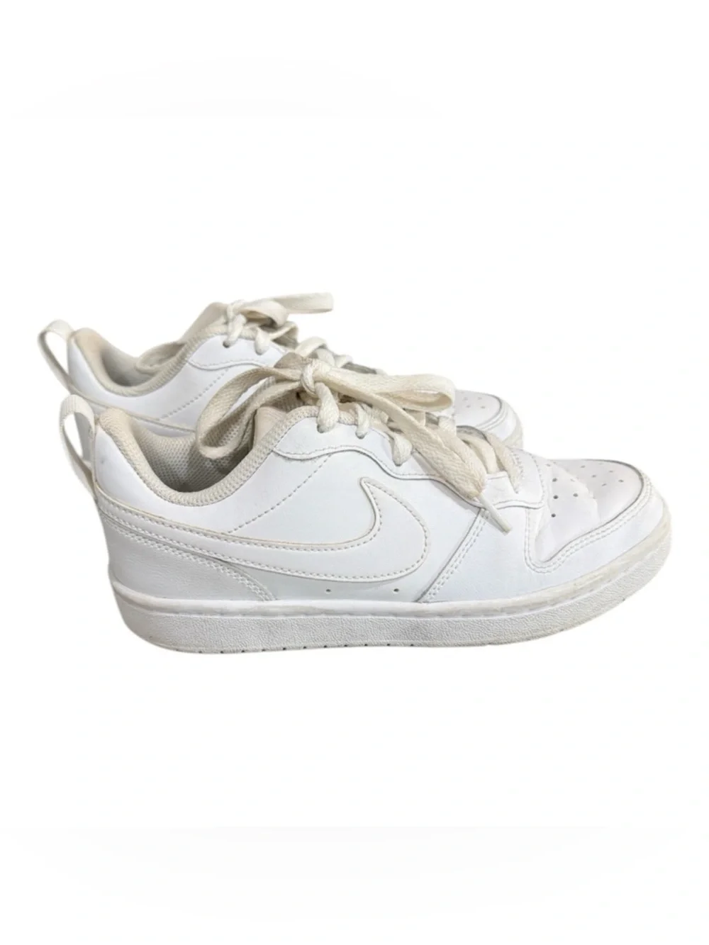 Nike Court Borough Low Top 2 Big Kids Sneaker Shoes White Sz Y4